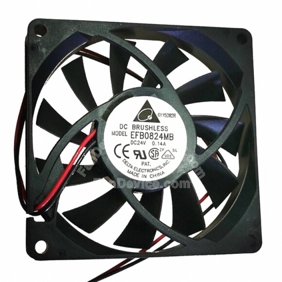 Delta EFB0824MB DC 24V 0.14A 2 Wires / 3 Wires Axial Cooling Fan