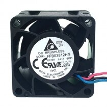 Delta FFB03812HN DC 12V 0.41A 2 Wires / 3 Wires Axial Cooling Fan