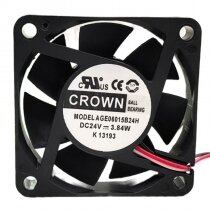 Crown AGE06015B24H DC 24V 3.84W 2 Wires / 3 Wires Axial Cooling Fan