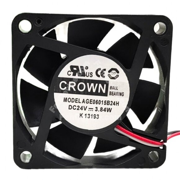 Crown AGE06015B24H DC 24V 3.84W 2 Wires / 3 Wires Axial Cooling Fan