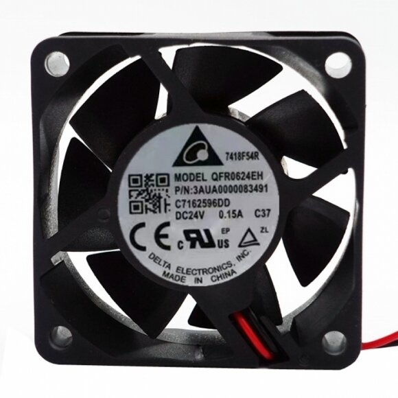 Delta QFR0624EH DC 24V 0.15A 2 Wires / 3 Wires Axial Cooling Fan