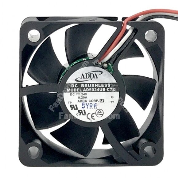 ADDA AD5024UB-C72 DC 24V 0.20A 5020 Axial Cooling Fan