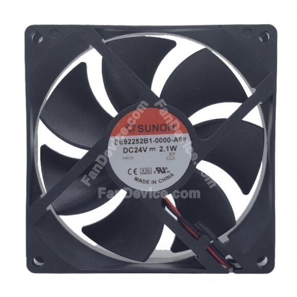 Sunon EE92252B1-0000-A99 DC 24V 2.1W 2 Wires Axial Cooling Fan