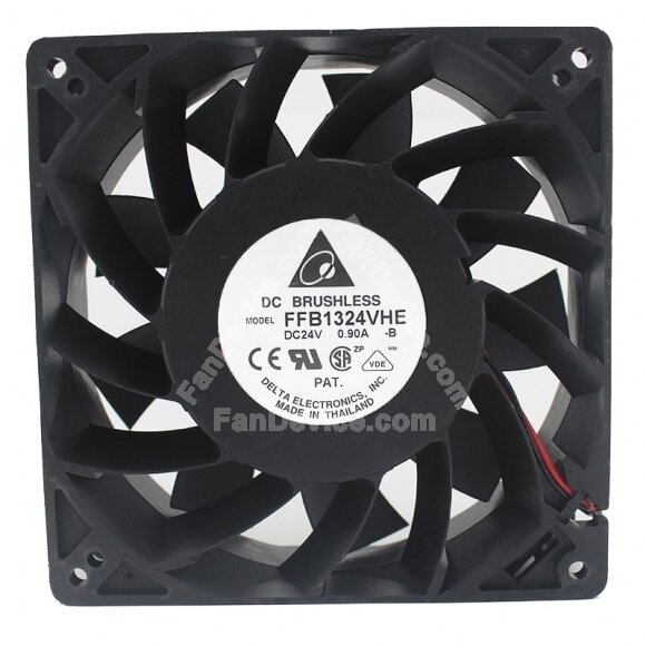 Delta FFB1324VHE DC 24V 0.9A 2 Wires Axial Cooling Fan
