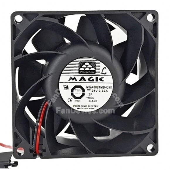 MAGIC MGA8024MB-O38 DC 24V 0.32A 8038 Axial Cooling Fan