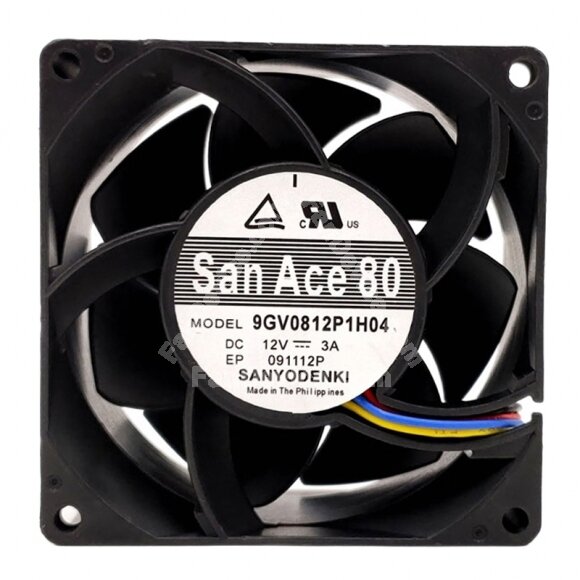Sanyo Denki San Ace 80 9GV0812P1H04 DC 12V 3A 8038 Axial Cooling Fan