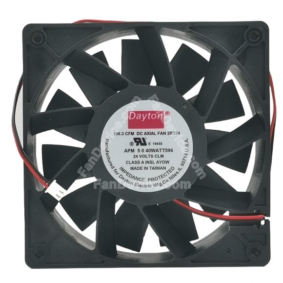Dayton 40WATT596 DC 24V 5.0A 12038 106.3 CFM Axial Cooling Fan