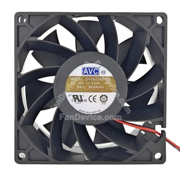 AVC DV09238B48S DC 48V 0.60A 9038 Axial Cooling Fan
