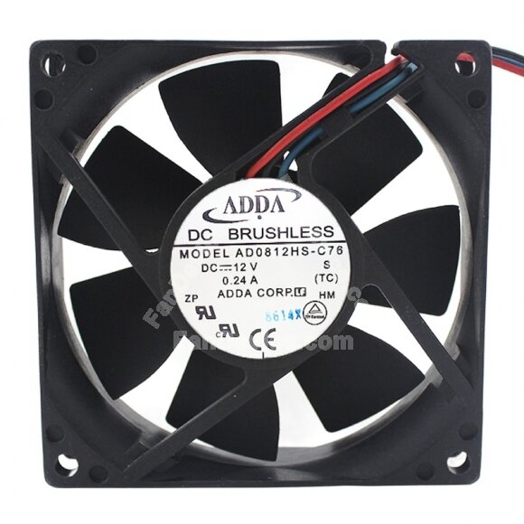 ADDA AD0812HS-C76 DC 12V 0.24A 8020 Axial Brushless Cooling Fan