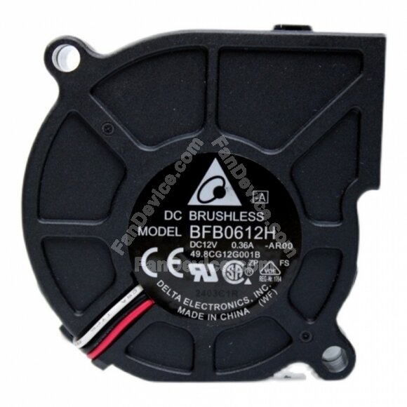 Delta BFB0612H DC 12V 0.36A 3 Wires Blower Cooling Fan