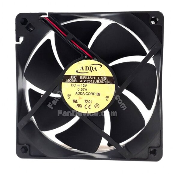 ADDA AG12012UB257100 DC 12V 0.57A 12025 Axial Brushless Cooling Fan