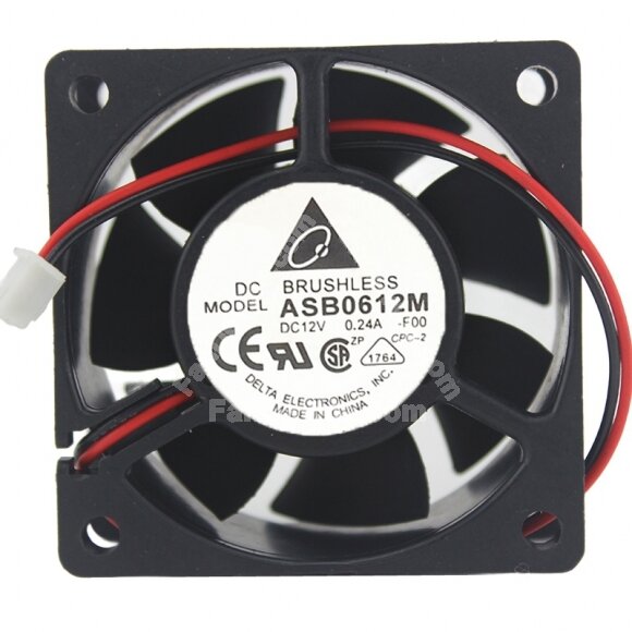 Delta ASB0612M DC 12V 0.24A 6025 Axial Brushless Cooling Fan