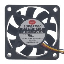 SuperRed CHB0612CS DC 12V 0.16A 6015 Axial Cooling Fan