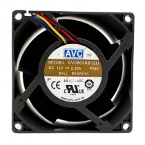 AVC DV08038B12U DC 12V 2.35A 8038 Axial Ball Bearing Cooling Fan