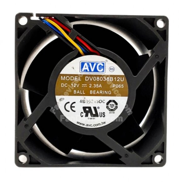 AVC DV08038B12U DC 12V 2.35A 8038 Axial Ball Bearing Cooling Fan