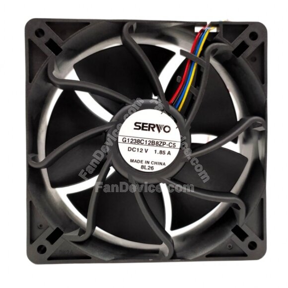 Servo G1238C12B8ZP-C5 DC 12V 1.85A 12038 Axial Cooling Fan