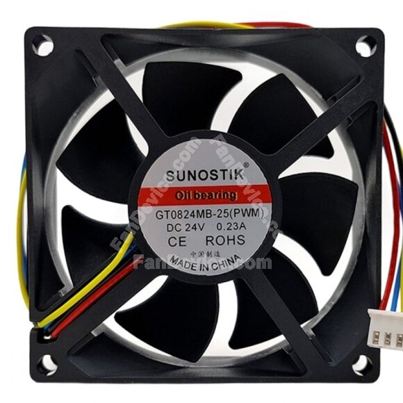 SUNOSTIK GT0824MB-25 DC 24V 0.23A 8025 PWM Axial Oil Bearing Cooling Fan