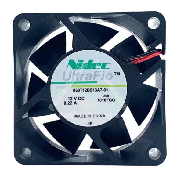 Nidec UltraFlo H60T12BS13A7-01 Z90 DC 12V 0.22A 6025 Axial Cooling Fan