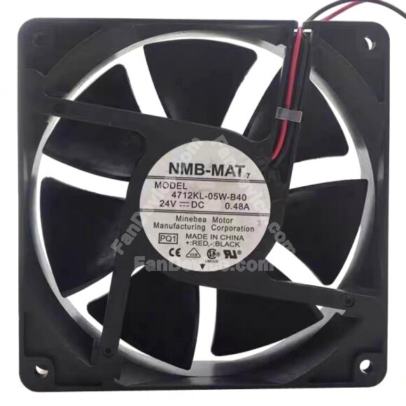 NMB-MAT 4712KL-05W-B40 DC 24V 0.48A 2 Wires / 3 Wires Axial Cooling Fan