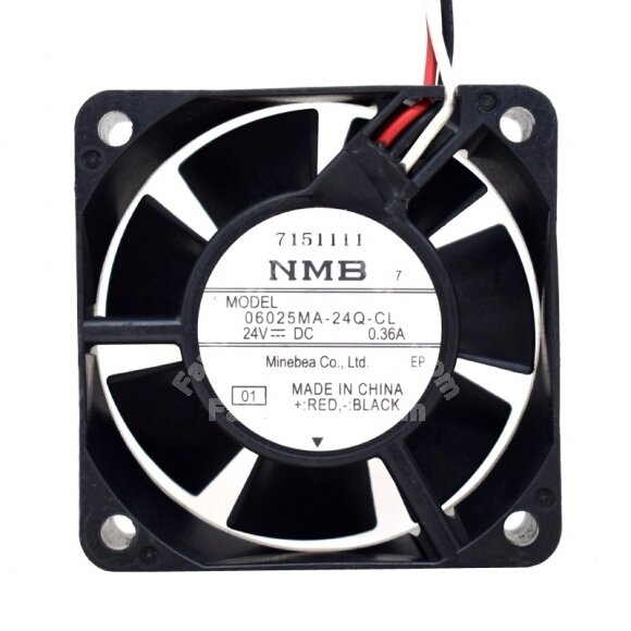 NMB 06025MA-24Q-CL DC 24V 0.36A 2 Wires / 3 Wires Axial Cooling Fan