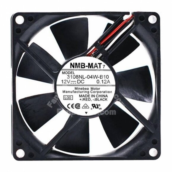 NMB 3108NL-04W-B10 DC 12V 0.12A 3 Wires Axial Cooling Fan