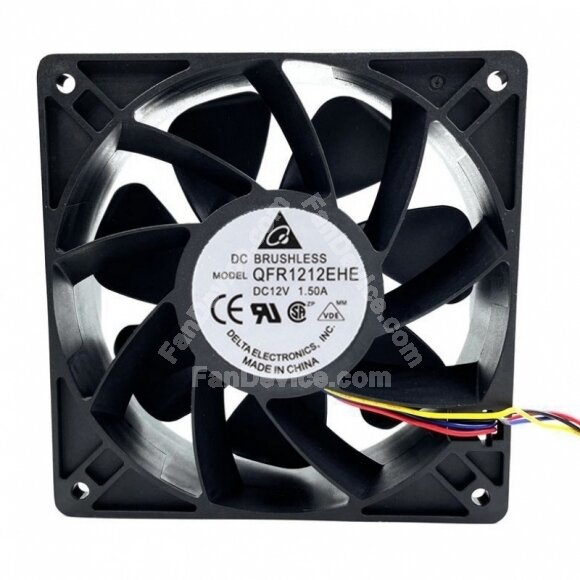 Delta QFR1212EHE DC 12V 1.50A 2 Wires / 3 Wires / 4 Wires Axial Cooling Fan