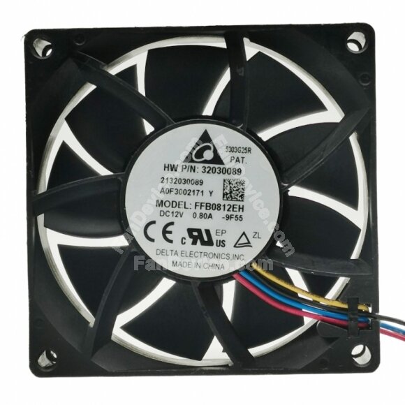 Delta FFB0812EH 32030089 DC 12V 0.80A 8025 Axial Cooling Fan
