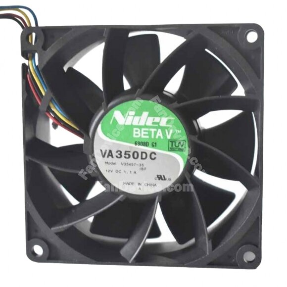 Nidec VA350DC V35497-35 DC 12V 1.1A 9038 Axial Cooling Fan