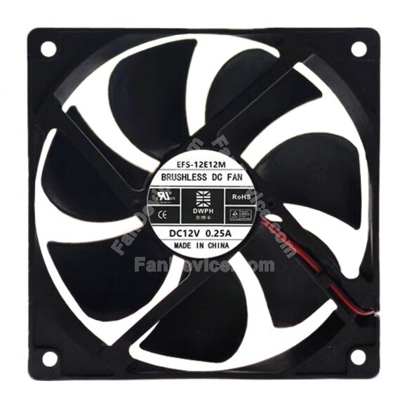 DWPH EFS-12E12M DC 12V 0.25A 12025 Axial Brushless Cooling Fan