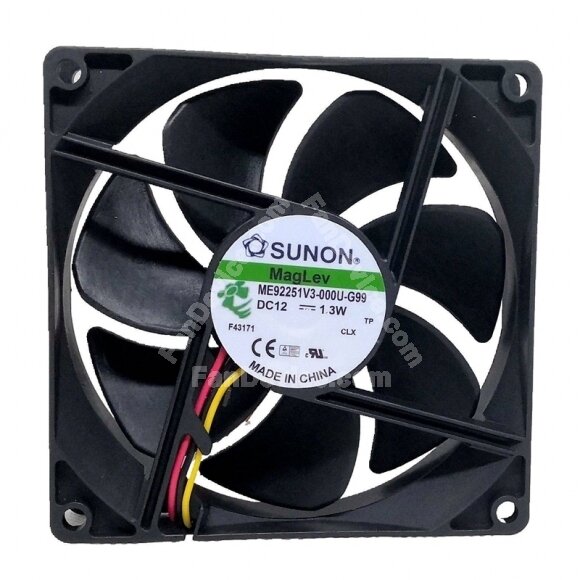 Sunon ME92251V3-000U-G99 DC 12V 1.3W 3 Wires Axial Cooling Fan