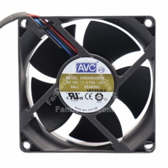 AVC DASA0832B2M DC 12V 0.70A 2 Wires / 3 Wires Axial Cooling Fan