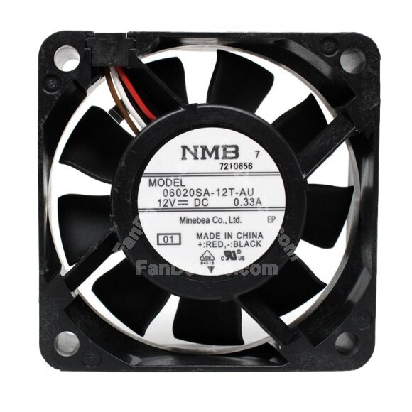 NMB 06020SA-12T-AU DC 12V 0.33A 6020 Axial Cooling Fan