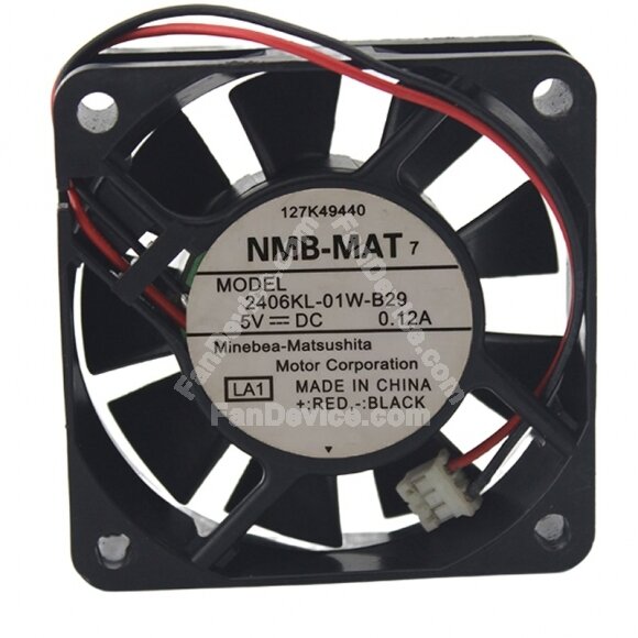 NMB-MAT 2406KL-01W-B29 DC 5V 0.12A 6015 Axial Cooling Fan