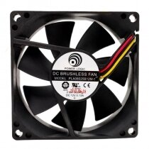 Power Logic PLA08025B12M-1 DC 12V 0.13A 8025 Axial Ball Bearing Brushless Cooling Fan