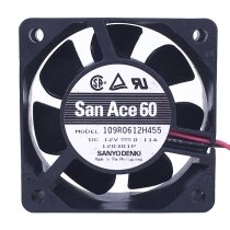 Sanyo Denki San Ace 60 109R0612H455 DC 12V 0.11A 6025 Axial Cooling Fan