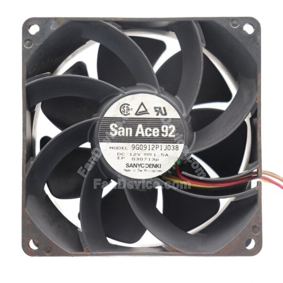 Sanyo Denki San Ace 92 9G0912P1J038 DC 12V 1.5A 9238 Axial Cooling Fan
