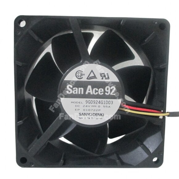 Sanyo Denki San Ace 92 9G0924G1D03 DC 24V 0.55A 9038 Axial Cooling Fan