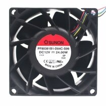 Sunon PF80381B1-D04C-S99 DC 12V 24.00W 8038 Axial Cooling Fan