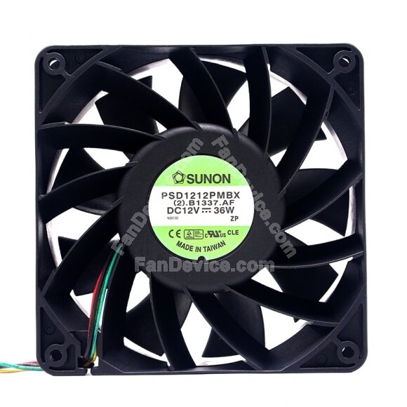 Sunon PSD1212PMBX DC 12V 36W 12038 Axial Cooling Fan