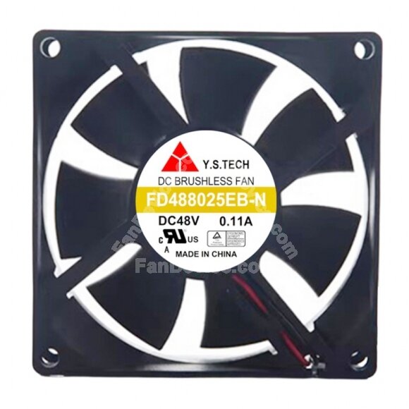 Y.S.TECH FD488025EB-N DC 48V 0.11A 8025 Axial Brushless Cooling Fan