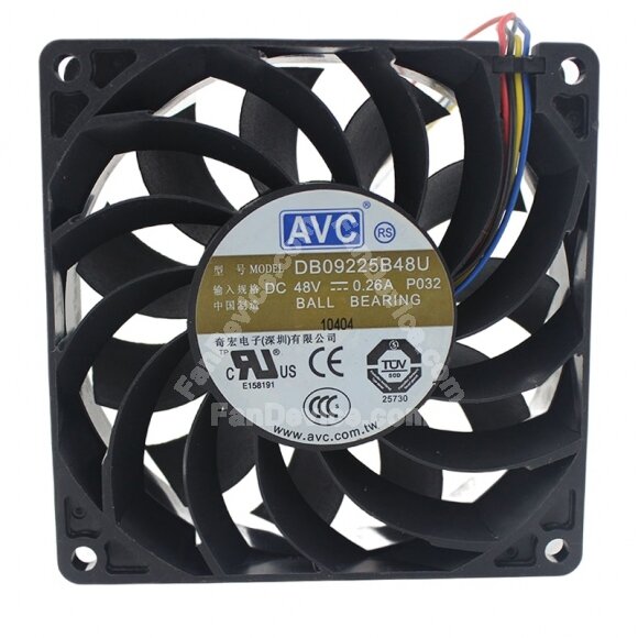 AVC DB09225B48U DC 48V 0.26A 9225 Axial Ball Bearing Cooling Fan