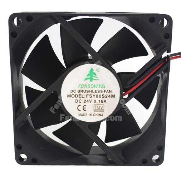 FONSONING FSY80S24M DC 24V 0.16A 8025 Brushless Axial Cooling Fan