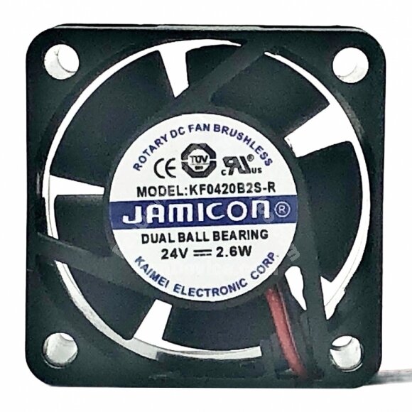 JAMICON KF0420B2S-R DC 24V 2.6W 4020 DUAL Ball Bearing Axial Cooling Fan