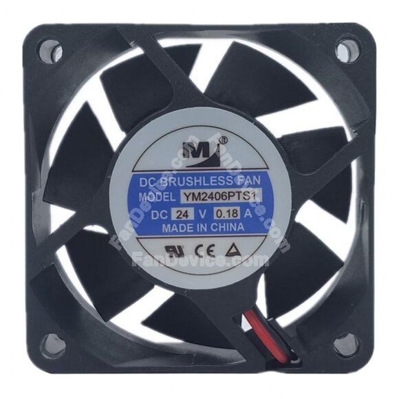 YM YM2406PTS1 DC 24V 0.18A 6025 Brushless Axial Cooling Fan
