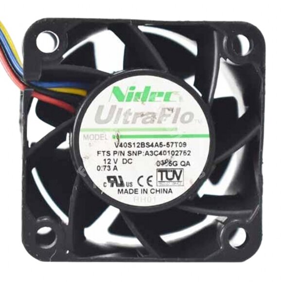 Nidec UltraFlo V40S12BS4A5-57T09 DC 12V 0.73A 4028 Axial Cooling Fan