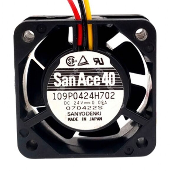 Sanyo Denki 109P0424H702 DC 24V 0.08A 4015 Axial Cooling Fan