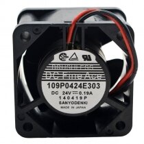Sanyo Denki 109P0424E303 DC 24V 0.19A 4028 Axial Cooling Fan