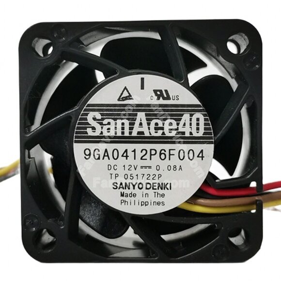 Sanyo Denki 9GA0412P6F004 DC 12V 0.08A 4020 Axial Cooling Fan