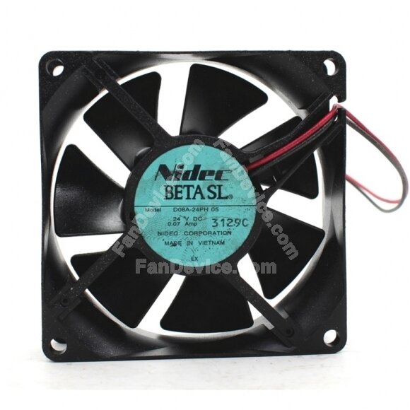 Nidec D08A-24PH DC 24V 0.07A 2 Wires Axial Cooling Fan