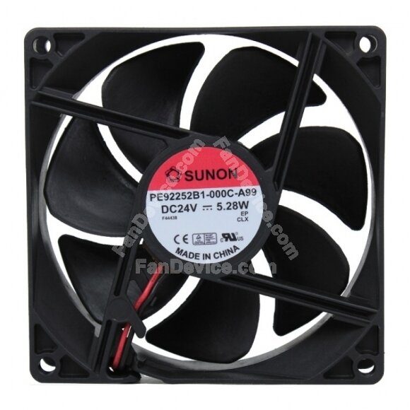 Sunon PE92252B1-000C-A99 DC 24V 5.28W 2 Wires Axial Cooling Fan